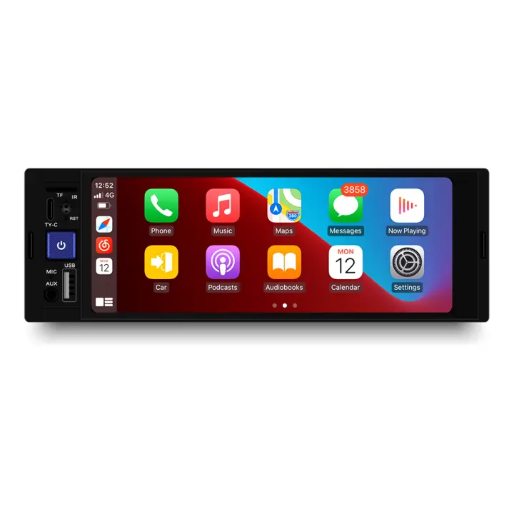 Navifly-Radio portátil de 6,86 pulgadas para Coche, inalámbrico dispositivo con Cable, Carplay, Android, BT, SD/TF, FM, USB, Type C, ajustado para motores Generales - 1