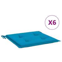 vidaXL Cojines para silla de jardín 6 uds tela 50x50x3 cm Color Antracita,  Crema,  Beige y mas Cojín Decorativo de Asiento Cojines de muebles de salon - details 11