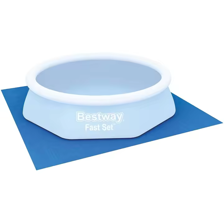 Tapiz de suelo protector cuadrado (manto/lona) de plástico Bestway para la protección de la base de piscinas desmontables, evita pinchazos. Distintos tamaños disponibles - 1