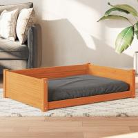 vidaXL Cama para Perros Sofá Asiento para Mascotas Madera de Pino Cera Color Marrón cera,  Marrón miel,  Natural y mas - details 0