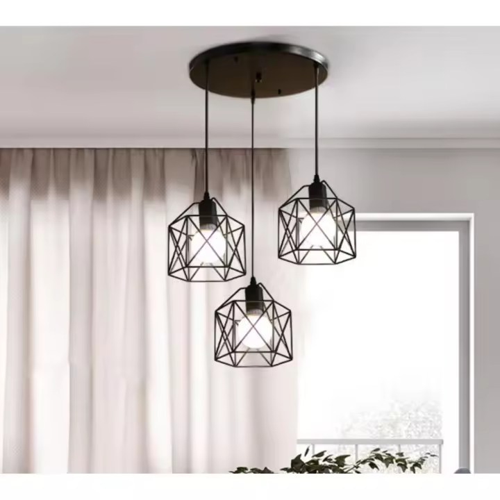Colgante De Hierro Creativo Nórdico Con Solapa Simple Y Moderno Para Decoración De Sala De Estar Barra Comedor Dormitorio - 1