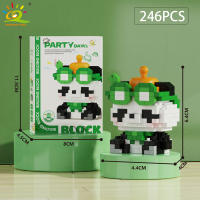 Mini Bloques De Construcción Micro Panda HUIQIBAO Modelo Diamante 3D Juguetes De Ciudad Para Niños Regalo Animal Bricks DIY - details 6