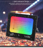 Lámpara De Pared Exterior RGB LED IP66 Impermeable 100W 50W 30W 220V Iluminación De Paisaje Luz De Escenario Faro De Albañal - details 5