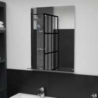 vidaXL Espejo de Pared con Estante de Vidrio Templado de Maquillaje Dimensiones 20 x 40 cm,  30 x 50 cm,  40 x 40 cm y mas - details 5
