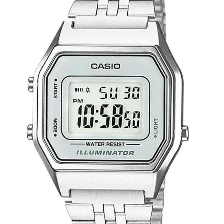 Reloj mujer Casio LA680WEA-7EF retro alarma luz led correa de acero inoxidable - 1