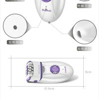 Depiladora eléctrica indolora para mujeres KM-2668, multifunción, para todo el cuerpo, afeitadora de axilas - details 3