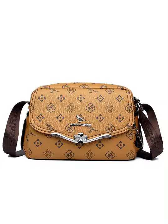Bolso De Hombro Para Mujer De Lujo De Alta Calidad Estampado Retro Casual Bolso Bandolera Microfibra Sintética Con Lining De Poliéster - 1