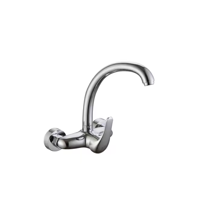 Grifo Monomando Cocina Pared Forma Aireador M24 Cartucho Discos Cerámicos 40mm S/F Distancia Entre Ejes 15cm - 1