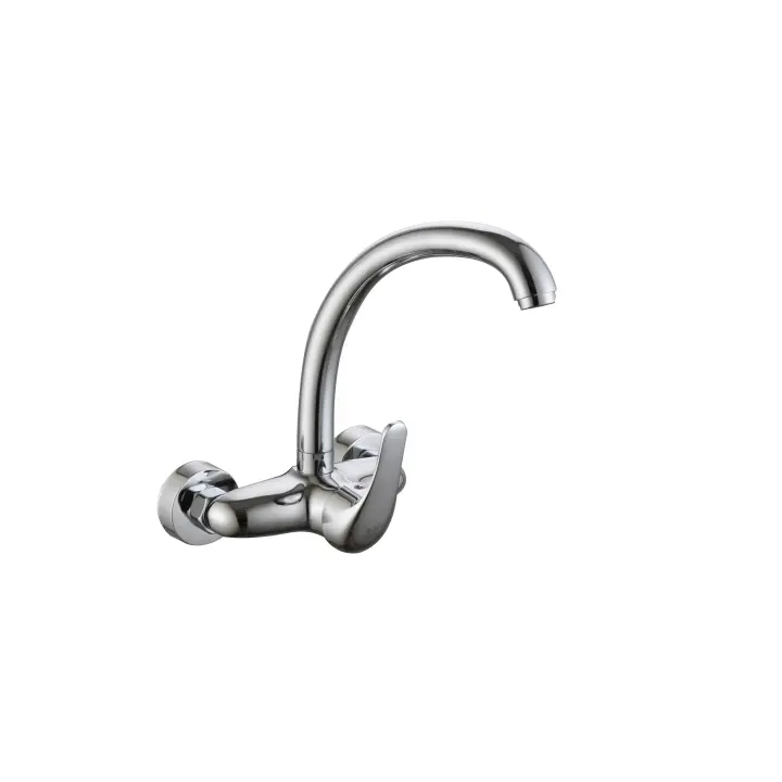 Grifo Monomando Cocina Pared Forma Aireador M24 Cartucho Discos Cerámicos 40mm S/F Distancia Entre Ejes 15cm - 1
