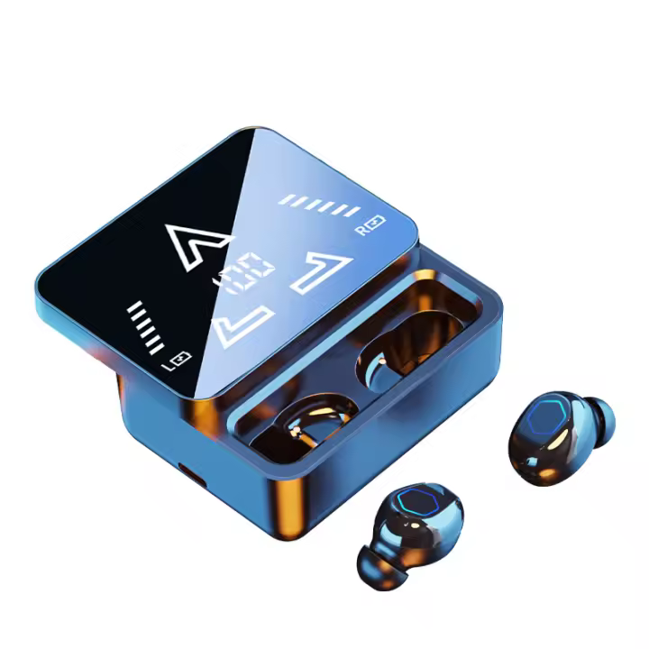 Auriculares inalámbricos en el oído, tapones para los oídos deportivos Bluetooth 5.4, se pueden reproducir durante mucho tiempo, con pantalla digital, llamadas de micrófono doble claramente antitranspirantes, adecuados para correr y hacer ejercicio - 1
