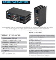 Procesador De Señal Digital Para Auto 4*50W Amplificador De Estéreo HIFI Con Radio Android Mejora Para Altavoces Automotrices TomoStrong SS-DSP4450 Negro - details 9