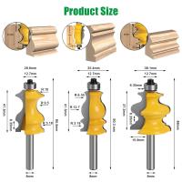 Juego de 3 Brocas para fresadora de 8mm, Brocas para fresadora, herrajes para trabajo La Madera, Máquinas De Grabado, herrajes para Corte, para Cortar Madera (8mm) - details 0