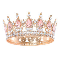 Diademas Redondas De Cristal Fashion Para Princesa Y Reina Accesorios De Cabello Para Boda Tamaño M Para Adultos - details 1