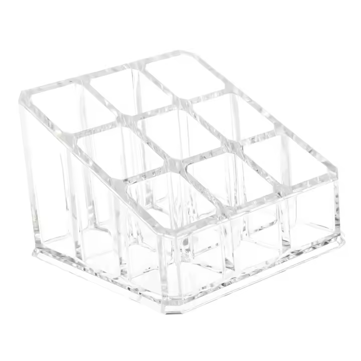 Soporte de exhibición de acrílico para maquillaje, estuche de almacenamiento para 9 pintalabios, Organizador - 1