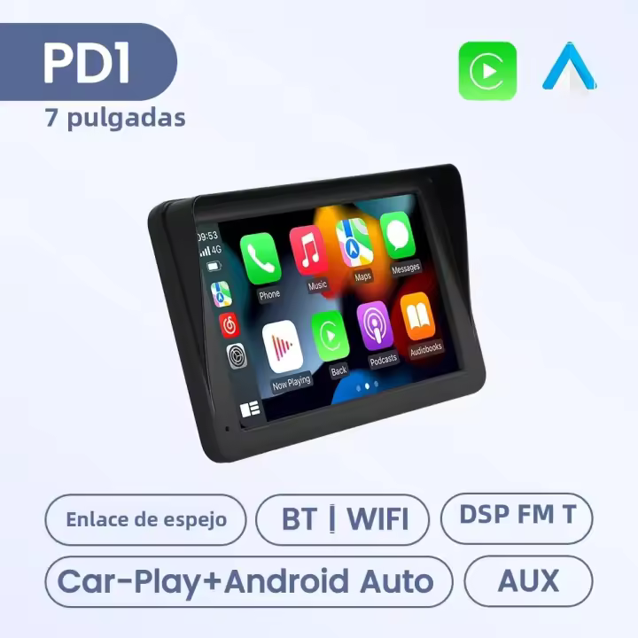 Reproductor Multimedia Para Coche Universal 11.26'' Tela De Toque Con Wireless Carplay Android Auto MP5 Soporte AUX BT FM DSP Cámara De Retroceso - 1