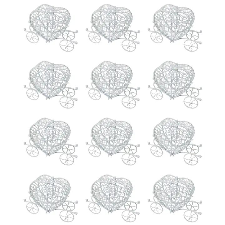 Various 12 Piezas Cochecito hierro bautizo de niña, Ideal para Comunión,Bautizo,Boda,Recuerdos,Cumpleaños,Fiesta,Viaje,Invitadas-Cochecito… - 1