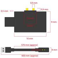 Ociodual Cargador Compatible con Xiaomi Mi Band 9,8,8 Pro,8 Active, Redmi Watch 5,5 Active,5 Lite,4,3 Active, Smart Band 2, Base Carga Magnética, Cargador USB Blanco, Smart Watch - details 3