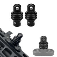 Adaptador De Estudío Para Correa QD En Acero Resistente Para Keymod Mlok Caza Color Negro Material Metálico Compatible Con Bipod - details 3