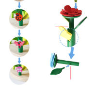 Juego Educativo De Jardín De Flores En Madera Montessori Para Niñas Juguetes Creativos De Arreglo Floral Para Niños De 2 a 4 Años - details 6