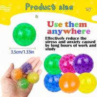 Paquete de 10 pelotas antiestrés con cuentas de agua de colores - details 1