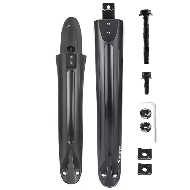 2Pcs Guardabarros De Bicicleta Universal Negro Resistente Al Polvo Y Salpicaduras Para Bicicletas De 26 27.5 Y 29 Pulgadas - 1