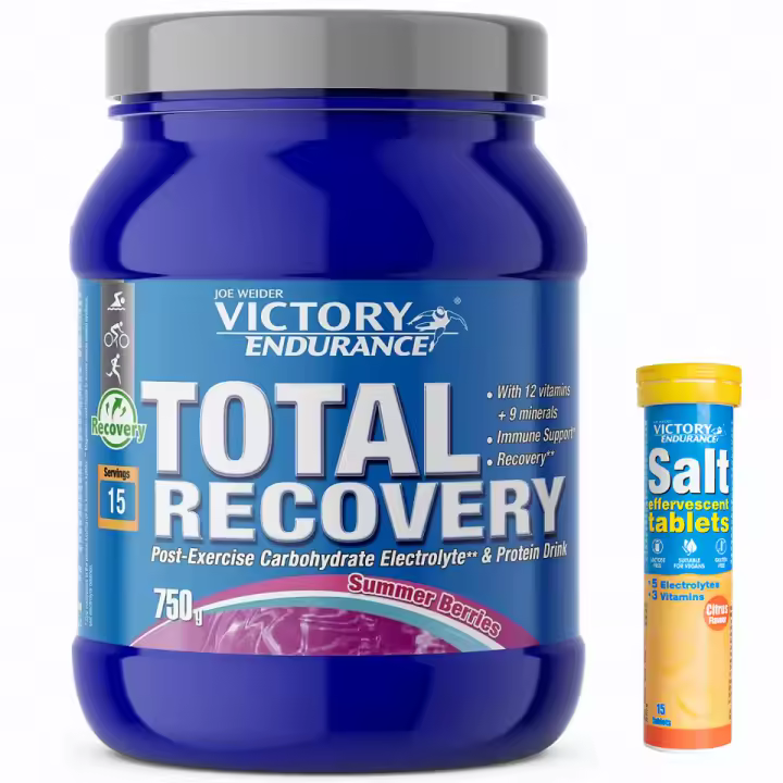 TOTAL RECOVERY (750G) SUMMER BERRIES - Victory Endurance + 1x15 salt effervecent / Recuperación óptima  Alta calidad  Fórmula exclusiva / Sales minerales - 1