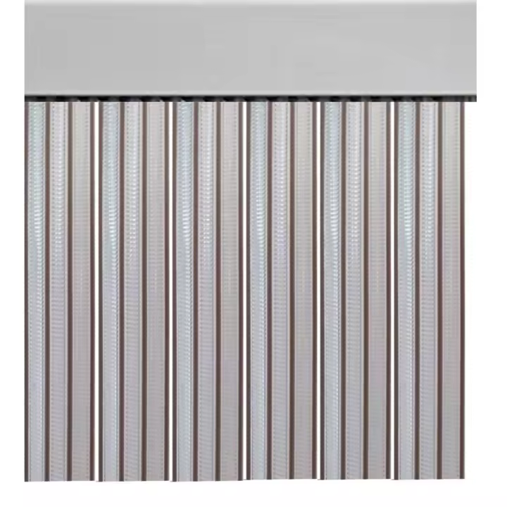 Cortina tiras cintas 90 cms marron transparente para puertas [0809008] - 1