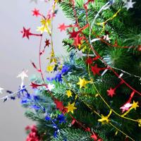 Guirnalda De Hierro Para Navidad Estrella Dorada Y Plateada Decoración De Árbol De Navidad DIY Para Fiestas Navideñas Y Año Nuevo Decoración Del Hogar - details 23