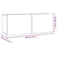 vidaXL Set de muebles para TV 2 pzas madera contrachapada gris Sonoma - details 7