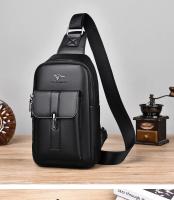 Bolsa De Hombro Para Hombre En Cuero Multi-funcional Deportiva Impermeable Para Correr Y Entrenar Bolsa Mensajera De Viaje Cruzable - details 14