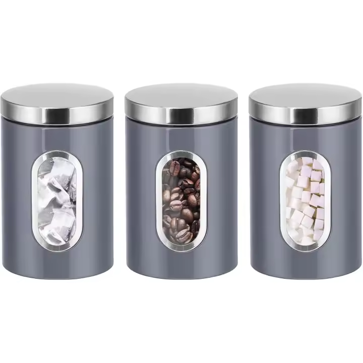 3 Etiquetas en Blanco para personalizar ON almacenamiento. Aptas para Azúcar, tea, café, etc Tarros para almacenamiento varios - 1