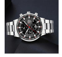 Reloj De Pulsera De Cuarzo Para Hombre DEYROS 3PCS Calendario Moda Acero Inoxidable Lujo Pulsera De Moda Reloj De Muñeca Con Cadena - details 8