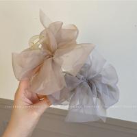 Pinza De Pelo Elegante Retro Con Gran Lazo De Tules Accesorios Para El Cabello Para Mujer Adorno De Cabeza Para Salir - details 3