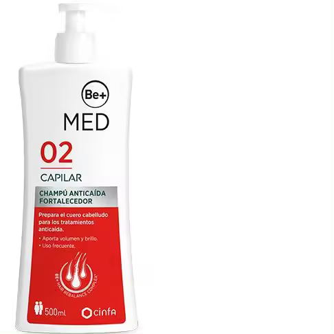 Cinfa BE + ANTICAIDA CHAMPÚ FORTALECEDOR Hair Rebalance Complex Biotina 500ML - 1