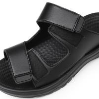 Zapatillas De Hombre Para Exterior En Cuero Ligero Flip-flops Verano Casual Playa Sandalias Hombre Plataforma Antideslizante Cómodas Clásicas - details 2