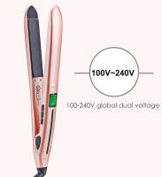 Plancha de pelo 2 en 1 para el cuidado del cabello, plancha de pelo y rizador con pantalla LCD, temperatura, rizos y rotación de temperatura ajustable (140-230 ℃), doble voltaje - details 5