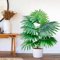 Planta Artificial De Palmera Tropical Grande De Hoja De Ventilador 55-105cm Decoración Para Oficina Y Hogar Ideal Para Vacaciones - details 8