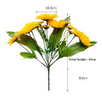 Busto De Girasoles Artificiales 13 Cabezas Flor Real Toque Para Jardín Fiesta De Boda Casa Exposición Perfecto - details 3