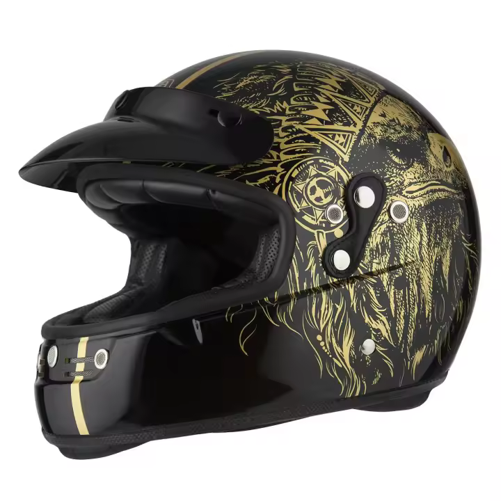 Casco de Moto Integral Flat Track 2 NZI - Diversión Fuera de Carretera - Homologado - 1