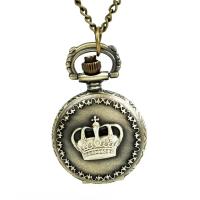 Reloj De Bolsillo Para Mujer Con Correa De Cuero Y Corona De Bronce Transparente Delicado Regalo De Moda Y Casual - details 2