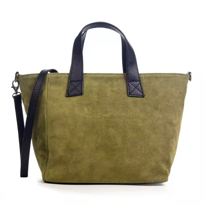 Firenze Artegiani. Cassandra Bolso tote Mujer.Piel auténtica Gamuza  . Made in Italy. Vera Pelle Italiana. - 1
