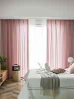 Cortinas De Living Room En Gauze Rosa Minimalista 1PC Translúcida Y No Transparente Para Dormitorio Material 100% Poliéster - details 1