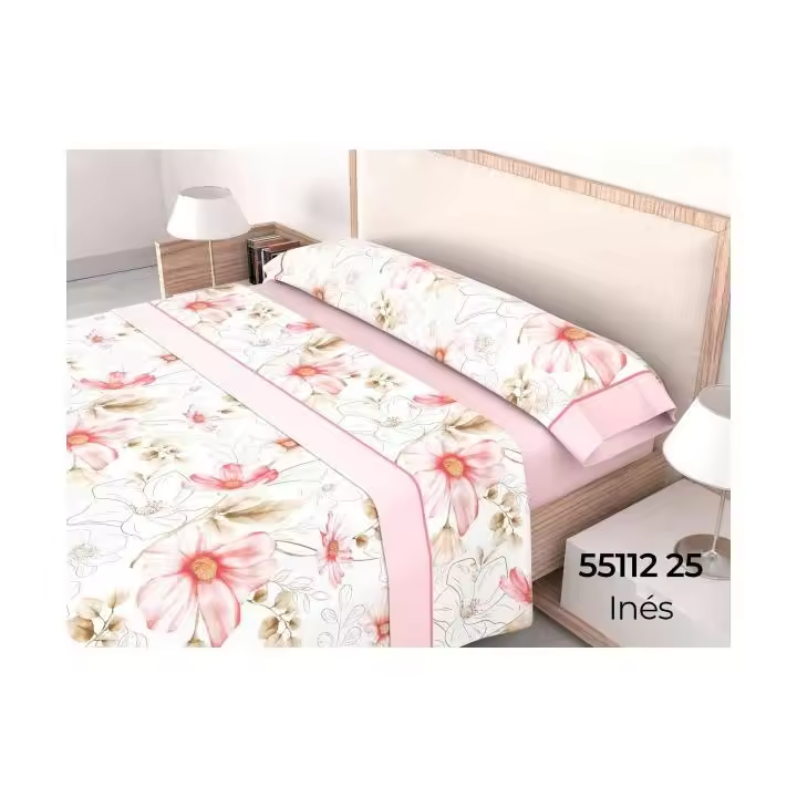 Juego de sábanas ligero, suave, fresco. Azul, Beige. Juego de Cama 100% Microfibra tacto Satén. Cama de 150, 135, 90 y 105. Primavera, Verano. Dormitorio Elegante, Alegre, Colorido,Luz - 1