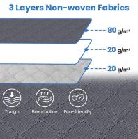 3-Pack Large Capacity Foldable Fabric Storage Bins - Ideal for Bedding, Clothes, Pillows, Quilts - Perfect for Home, Bedroom, Dorm, Spa Wardrobes - Grey Woven Material, No Electricity Needed - details 2