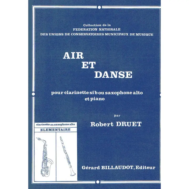 DRUET R.-Air et Danse para Clarinete y Piano - 1