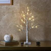Luz De Árbol De Bricolaje Artificial USB Birch Tree 24 Pulgadas/60 Centímetros Para Decoración De Navidad Halloween Acción De Gracias Jardín - details 10