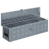 vidaXL Caja de aluminio 80,5x22x22 cm plateada - details 3