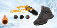 Botas De Nieve HIKEUP Para Hombres Cuero Sintético Y Peluche Deportivas De Exterior Para Senderismo Y Trekk Ing Antideslizantes Talla 40-45 Color Negro Marrón Gris Verde - details 1