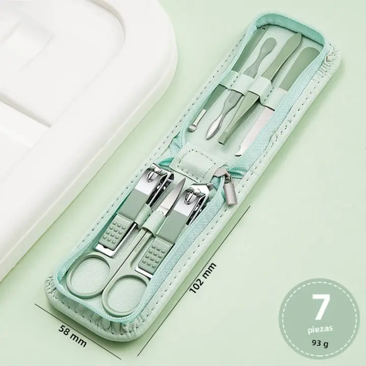 Nuevo Set De Cortauñas De Acero Inoxidable Con Bolsa De Cremallera Kit Profesional De Manicura Y Pedicura Regalo De Navidad - 1