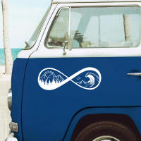 Pegatina De Parachoques Montañas Bosque Y Mar Decoración Para Coche Caravana Camper Vinilo Accesorios Partes Whole Body Placement - details 5